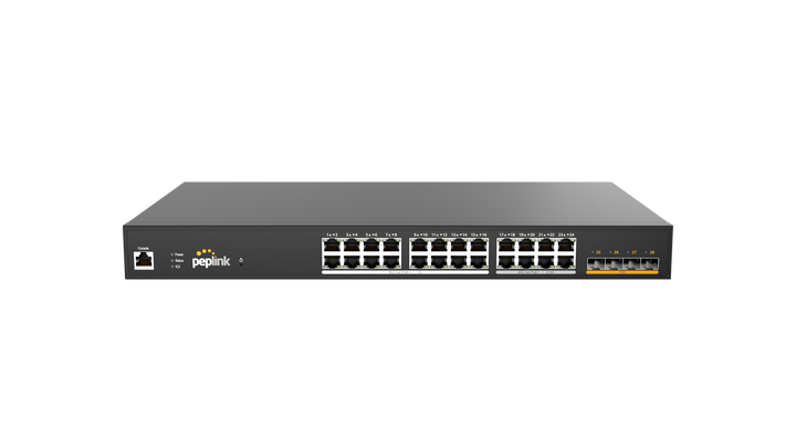 Peplink 24-Port Switch with 410W PoE Power Budget