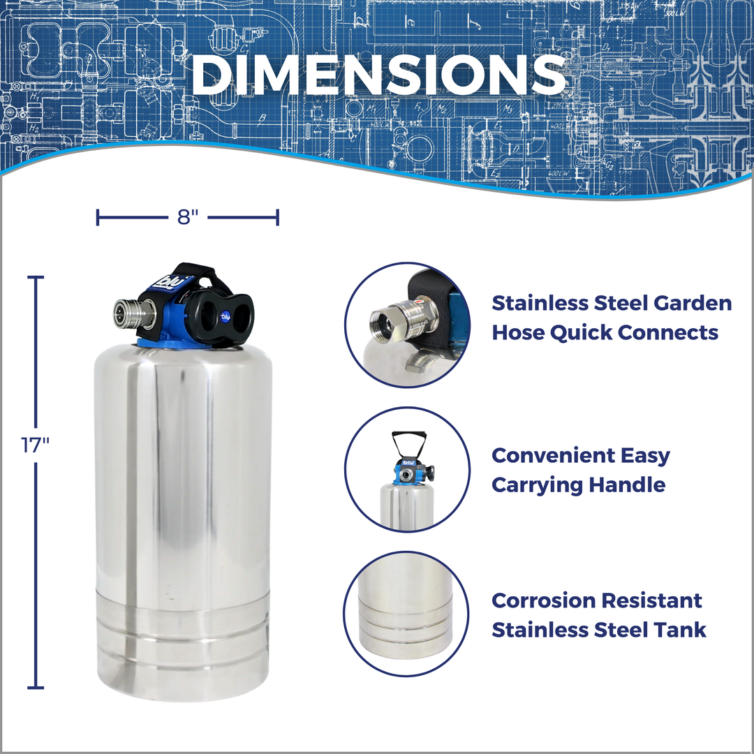 Blu Tech Portable RV Water Softener with Smart Cap