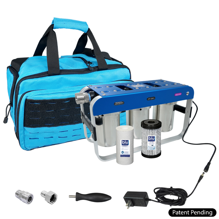 Blu Tech AR3 LED UVC High-Flow 4-Stage RV Water Filter & Purification System