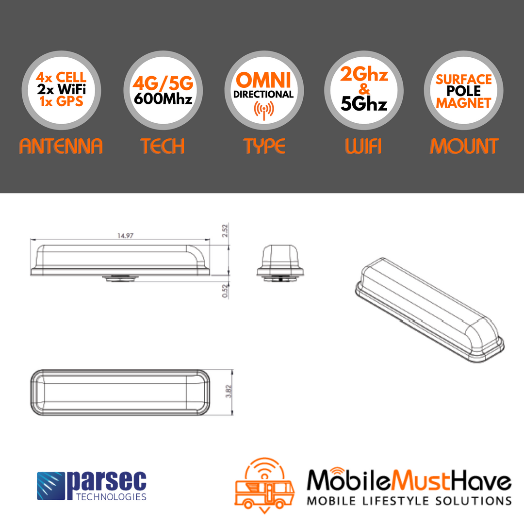 Parsec Belgian Shepherd 8-in-1 Antenna