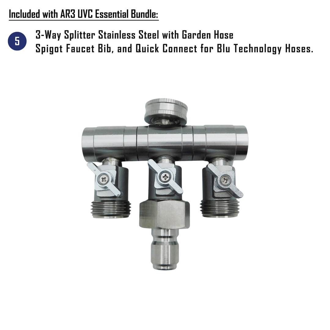 Blu Tech AR3 UVC RV Water Filter Bundle – Advanced 4-Stage UV Filtration System