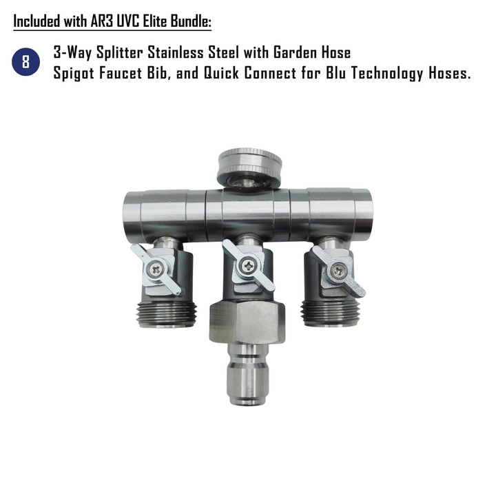 Blu Tech AR3 UVC ELITE RV Water Filter Bundle – Ultimate 4-Stage Filtration + UVC Protection