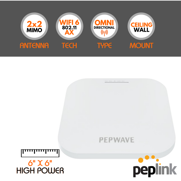 Peplink AP One AX Lite WiFi 6 Access Point (Certified Pre-Owned)