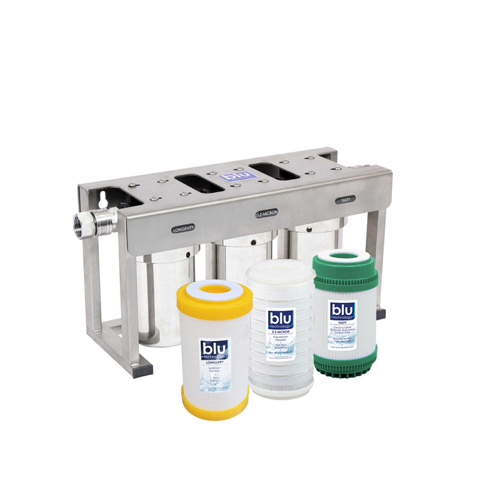 Blu Tech MR3 RV Water Filter System – 3-Stage High-Flow Filtration