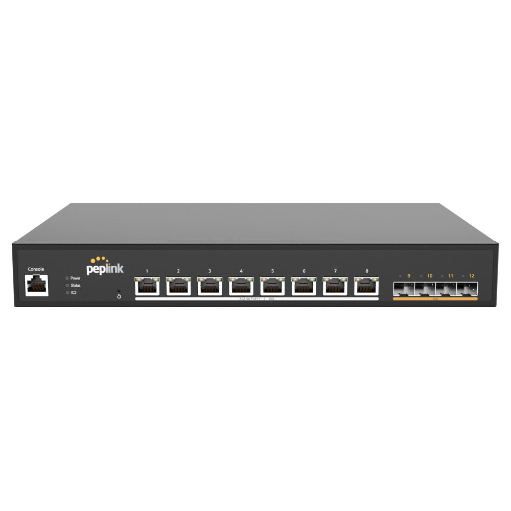 Peplink 8-Port Switch with 720W PoE Power Budget