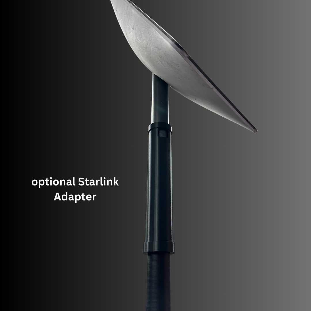 MMH 20' Telescoping Antenna Mounting Mast Pole in Carbon Black (20 Foot Mast)