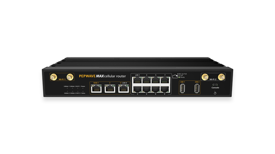 Pepwave MAX HD4 MBX 4x 5G CAT-20 Mobile Router MAX-HD4-MBX-5GH-T Pepwave MAX HD4 MBX 4x 5G CAT-20 Mobile Router MAX-HD4-MBX-5GH-T