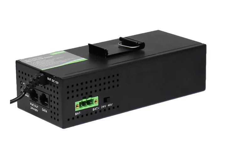 Gigabit PoE Injector for Mobile Installations (120v AC / DC12V Input)