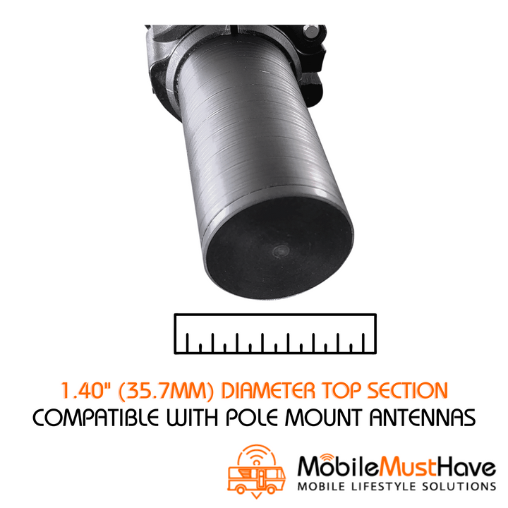 MMH 20' Telescoping Antenna Mounting Mast Pole in Carbon Black (20 Foot Mast)