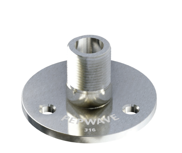 Peplink Marine Grade Stainless Steel Mount 1" 14 TPI Male Adapter for Deck Mount