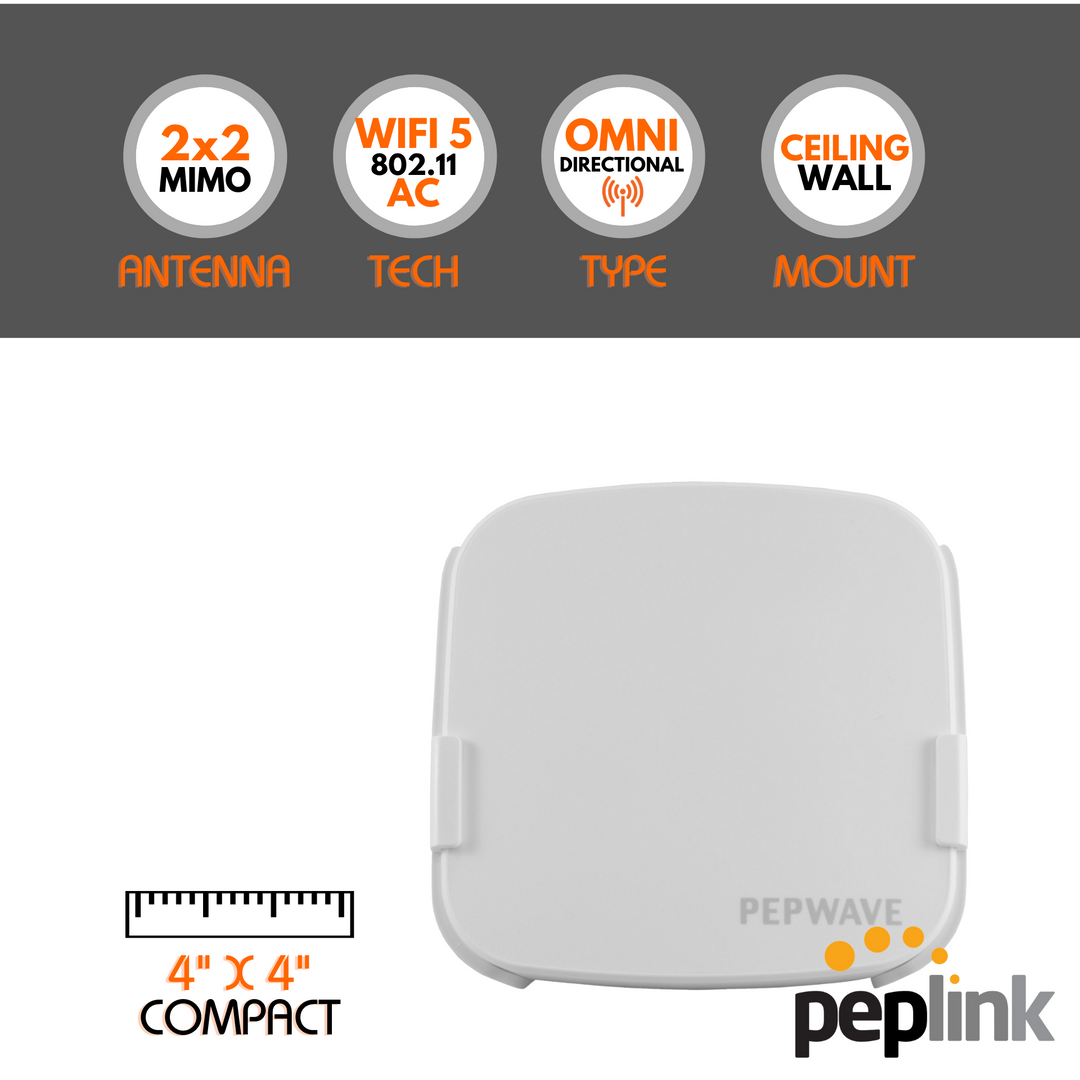 AP One AC Mini - Peplink Wireless 2.4ghz/5ghz A/B/G/N/AC Wireless Access Point