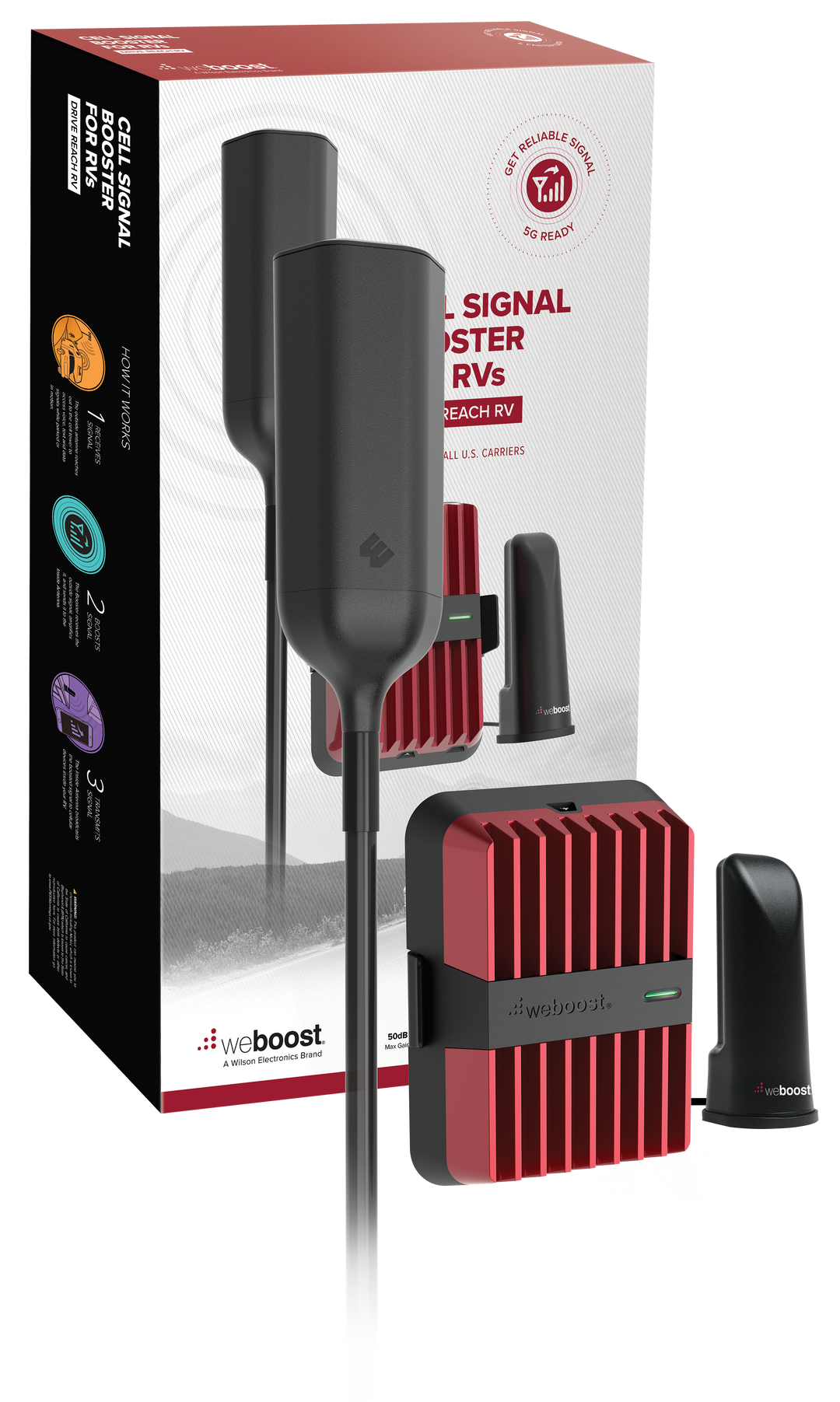 weBoost Drive Reach OTR RV Cell Phone Signal Booster