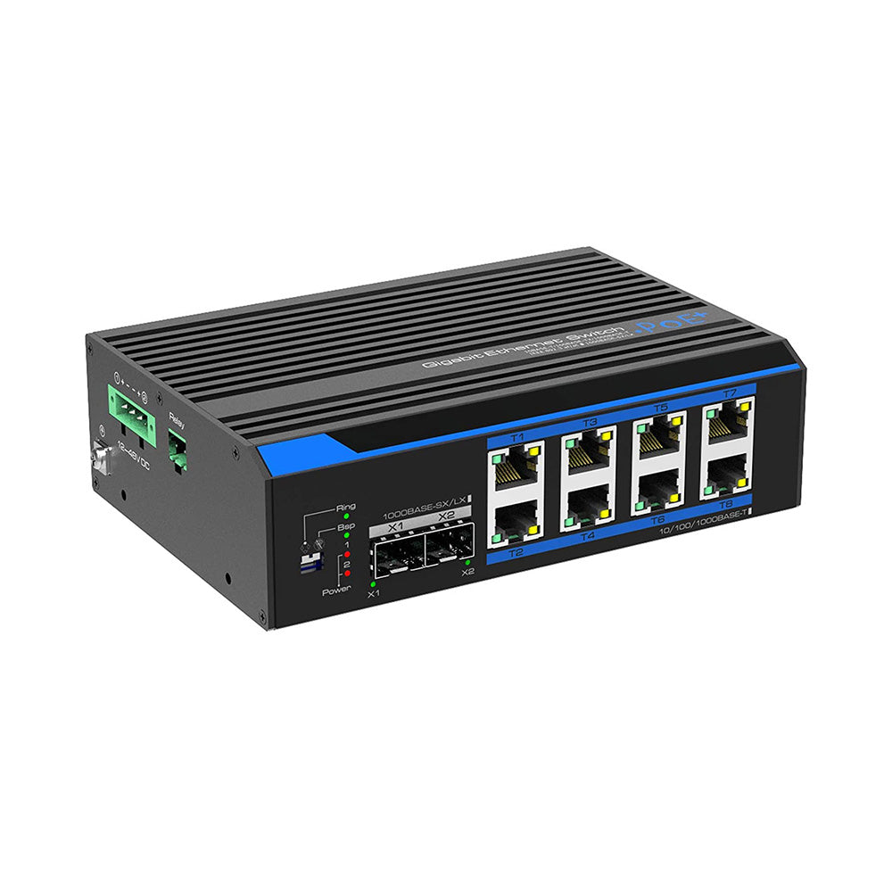 8-Port Gigabit POE Network Switch for Mobile Installations (DC12V-48V Input)