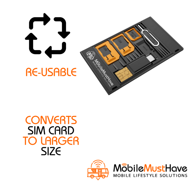 SIM Card Adapter Kit for Converting SIM Card Size