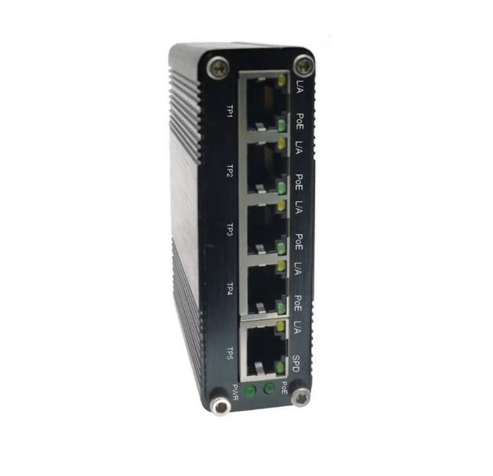 5-Port Gigabit POE Network Switch for Mobile Installations (DC12V-48V Input)