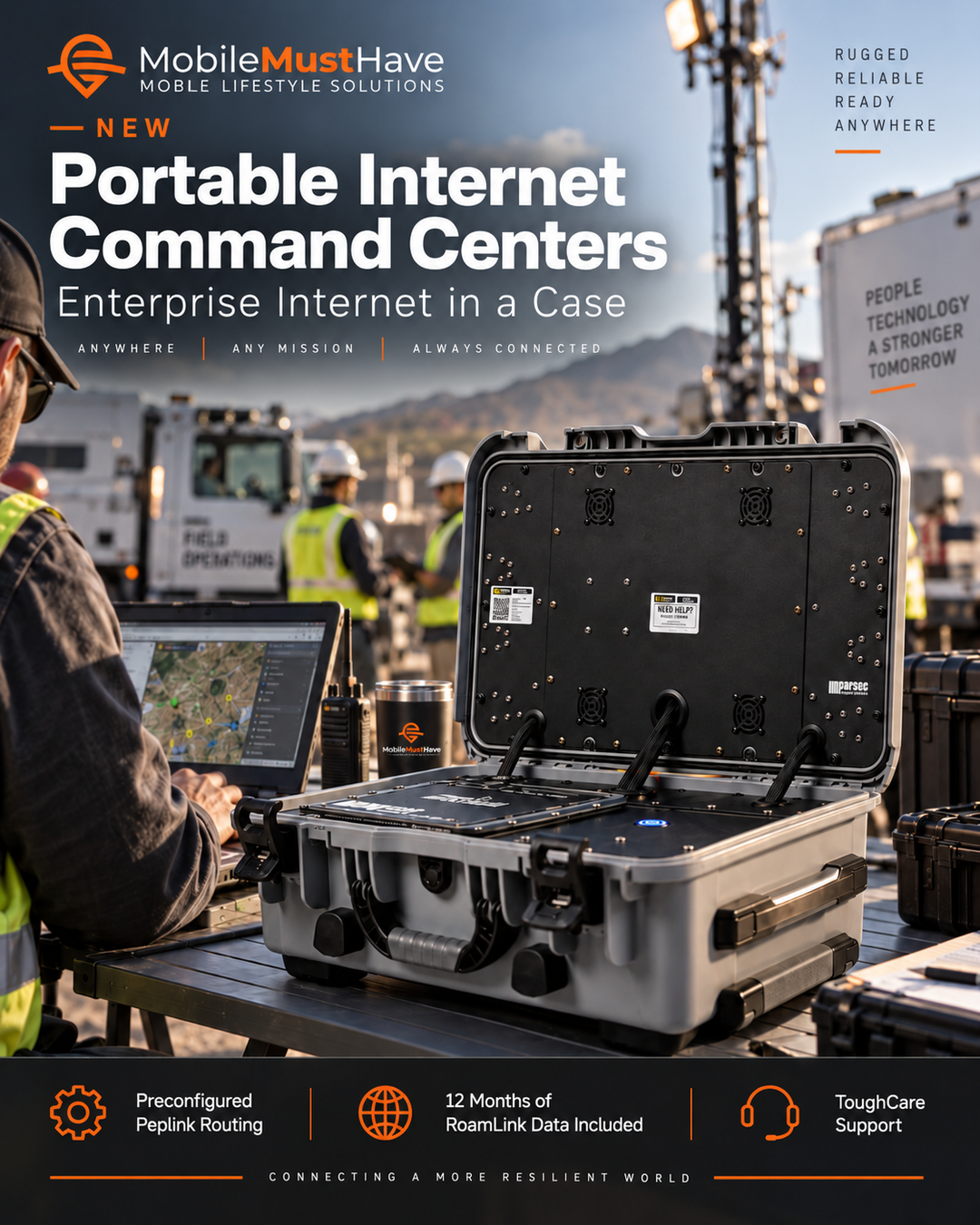 ToughSignal Portable Internet Command Centers | Dual 5G + Starlink