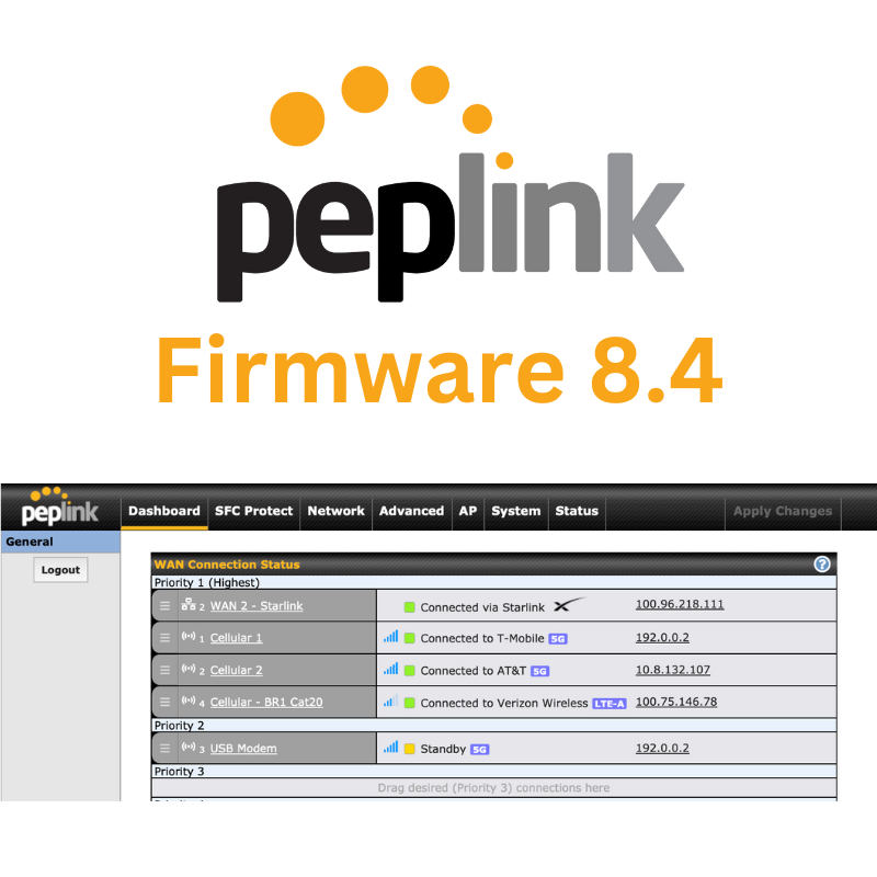 Peplink Releases Firmware 8.4, It's Packed with New Features Including Starlink Support
