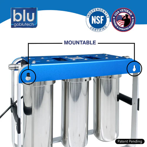 Blu Tech AR3 XLT LED UVC High-Flow 4-Stage RV Water Filter & Purification System - 10 Inch