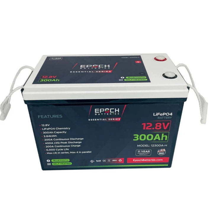 Epoch Essentials 12V 300Ah Heated & Bluetooth LiFePO4 Battery