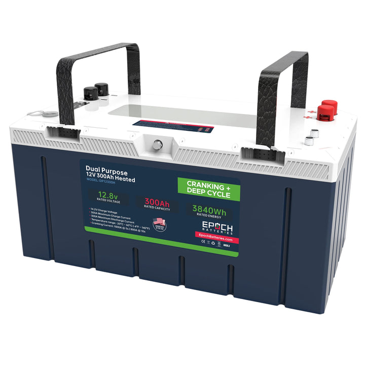 Epoch Pro Series 12V 300Ah Group 8D Dual Purpose LiFePO4 Battery