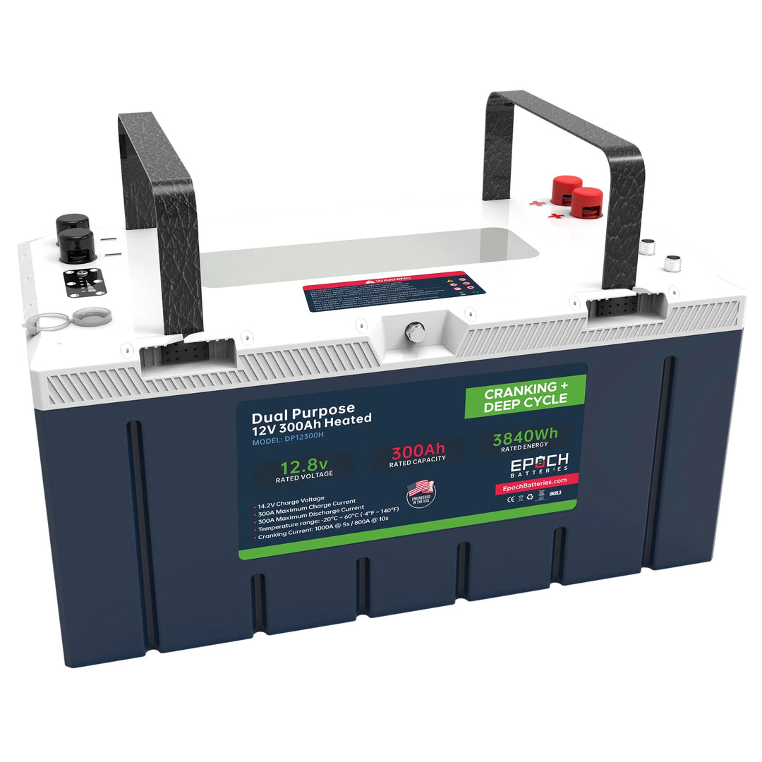 Epoch Pro Series 12V 300Ah Group 8D Dual Purpose LiFePO4 Battery
