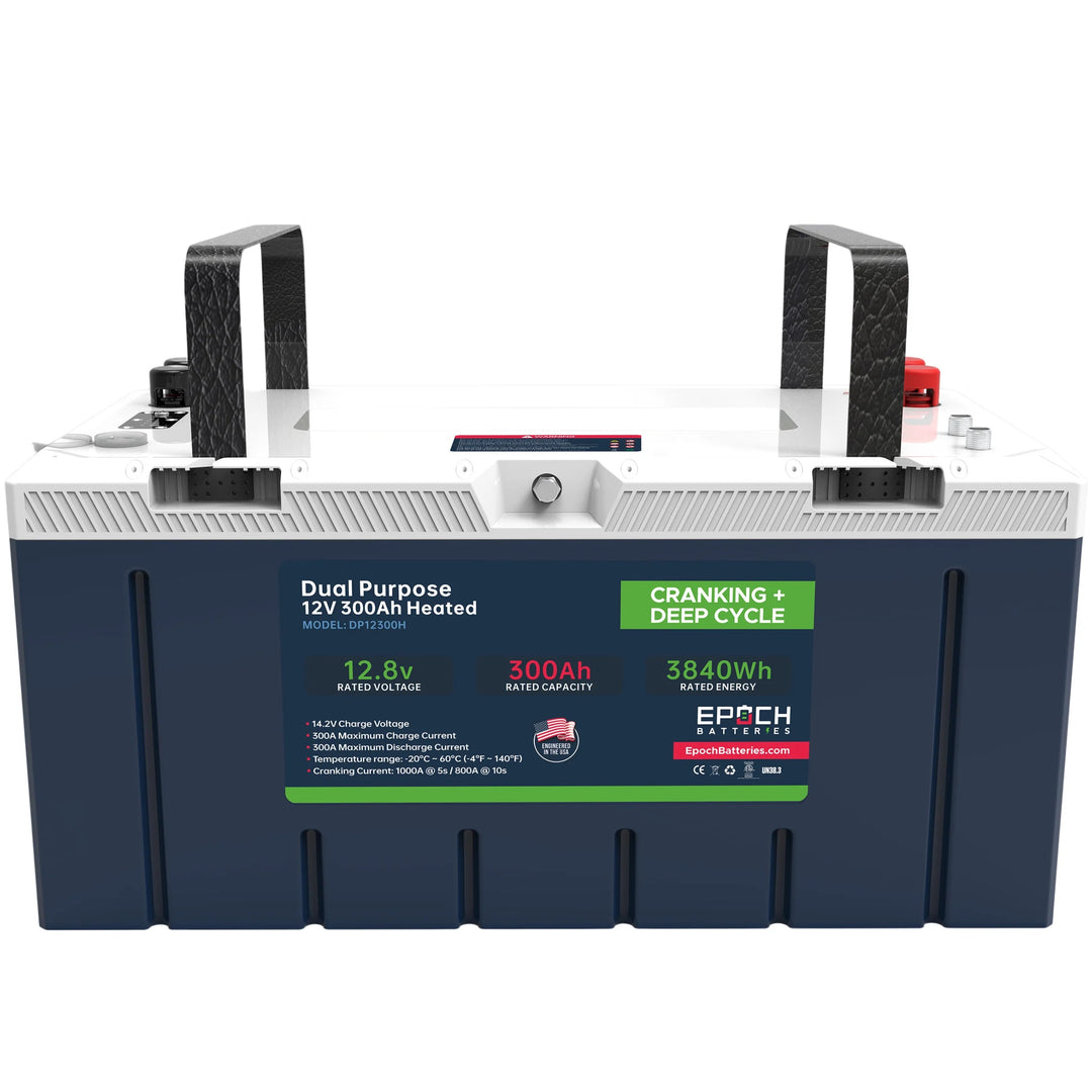 Epoch Pro Series 12V 300Ah Group 8D Dual Purpose LiFePO4 Battery