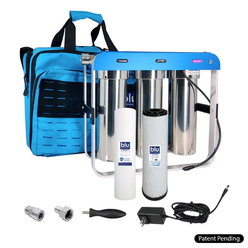 Blu Tech AR3 XLT LED UVC High-Flow 4-Stage RV Water Filter & Purification System - 10 Inch