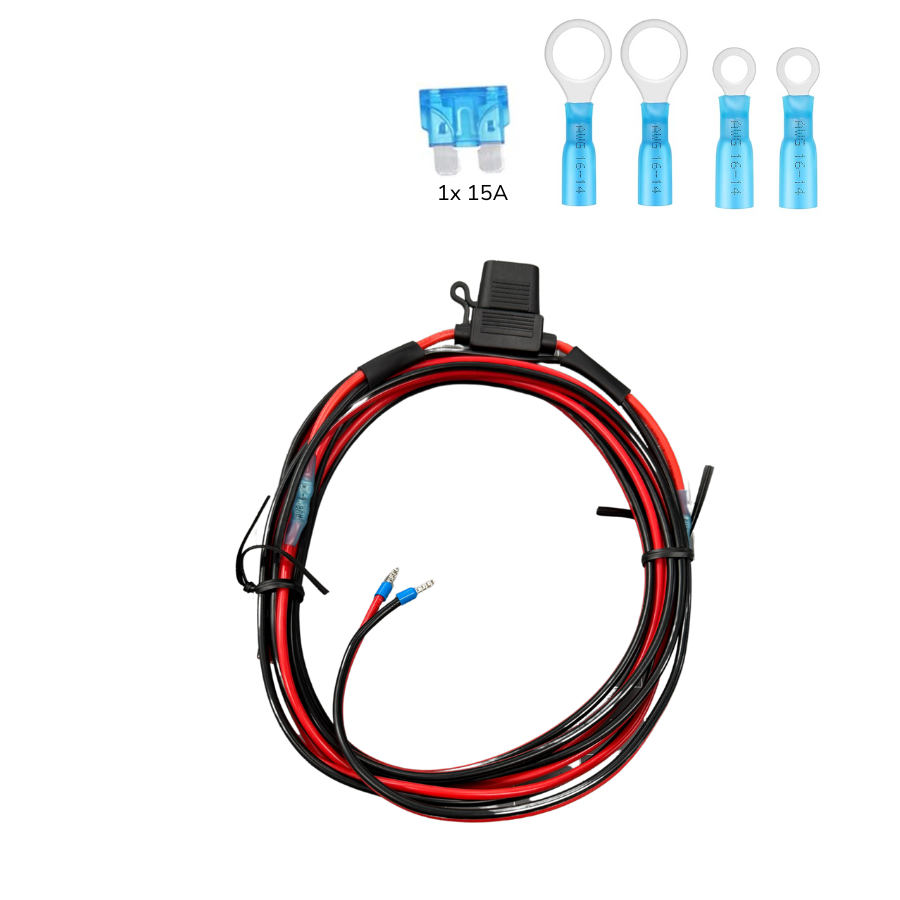 Fused Direct Wire DC Power Cable 14AWG Up to 180 Watt Accessories