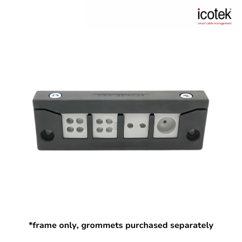 Rectangle Split Frame Cable Entry Frame - 4 Socket - 120mm x 39mm ...