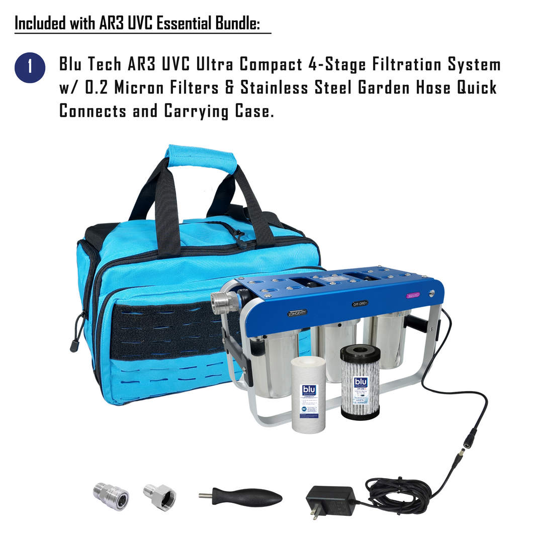 Blu Tech AR3 UVC Essential Bundle Fully Equipped 4-Stage Filtration & Purification System
