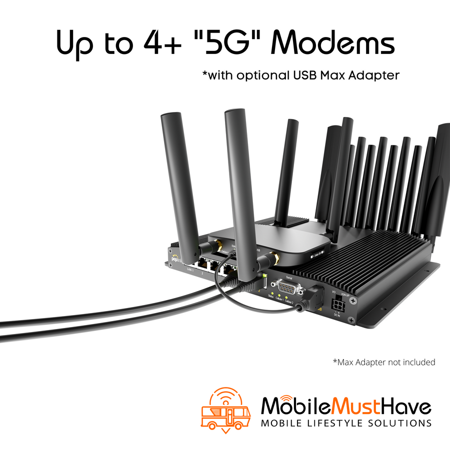 Pepwave MAX BR2 Pro Dual 5G/CAT-20 Mobile Router, WIFI 6, 4 Port Switch ...