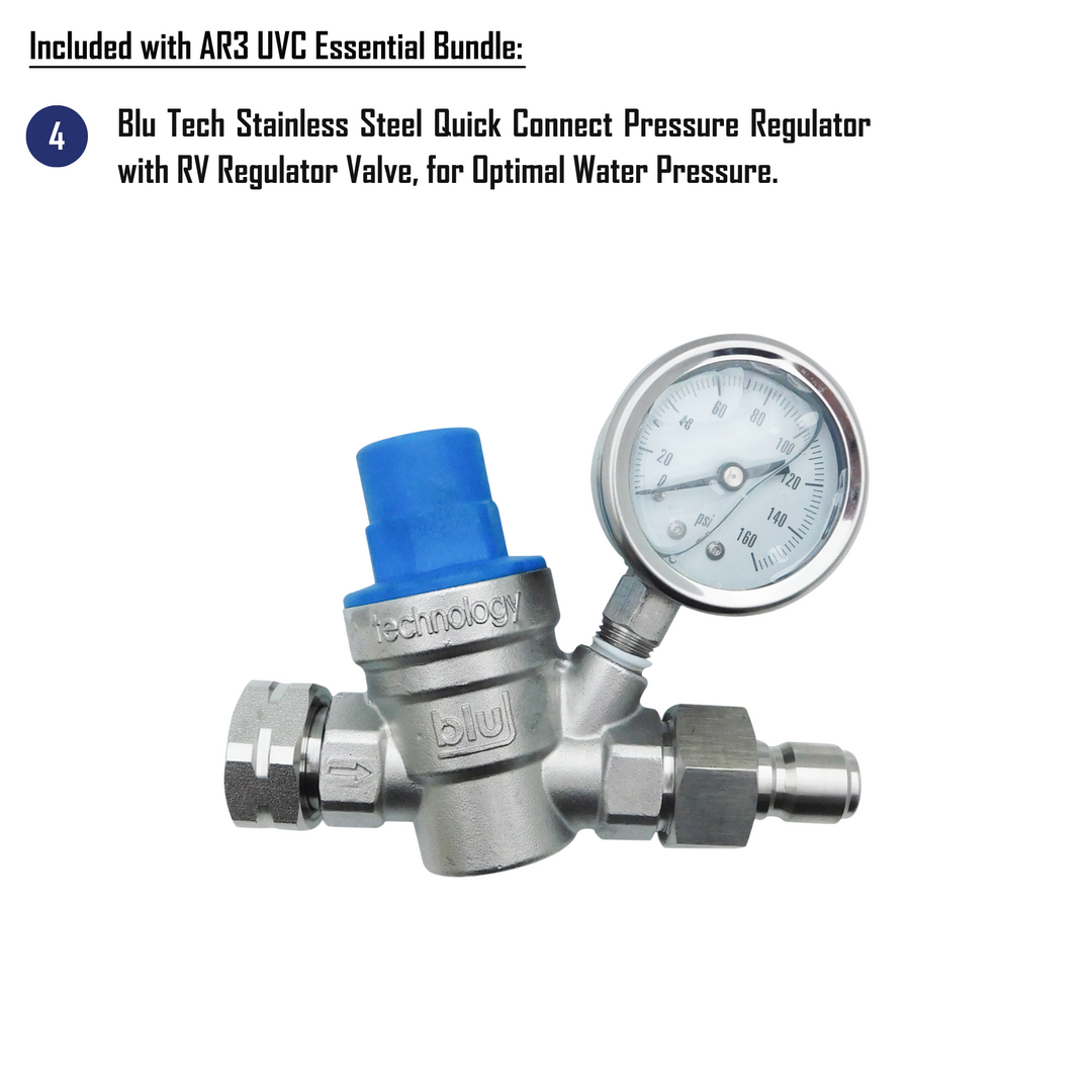 Blu Tech AR3 UVC Essential Bundle Fully Equipped 4-Stage Filtration & Purification System