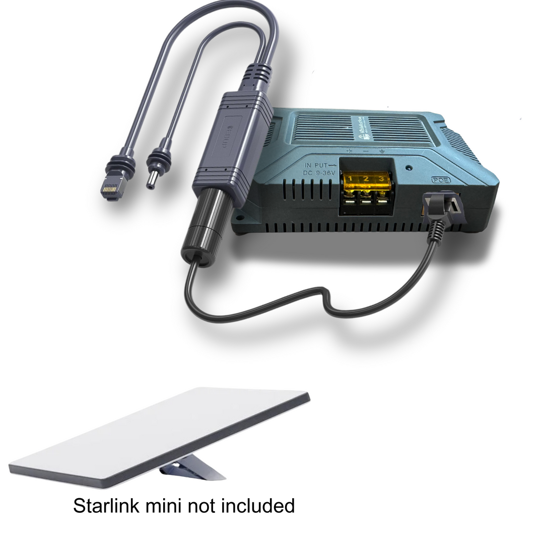 Starlink Mini PoE DC Power Conversion Kit with 12v Accessory Output