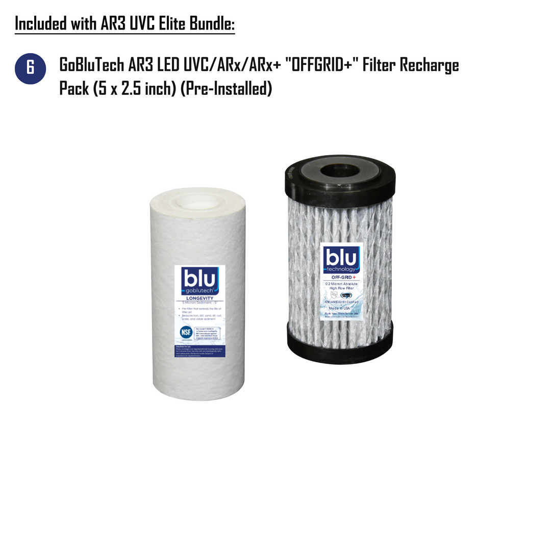 Blu Tech AR3 UVC ELITE Bundle Fully Equipped 4-Stage Filtration & Purification System