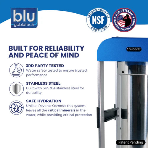 Blu Tech AR3 XLT LED UVC High-Flow 4-Stage RV Water Filter & Purification System - 10 Inch