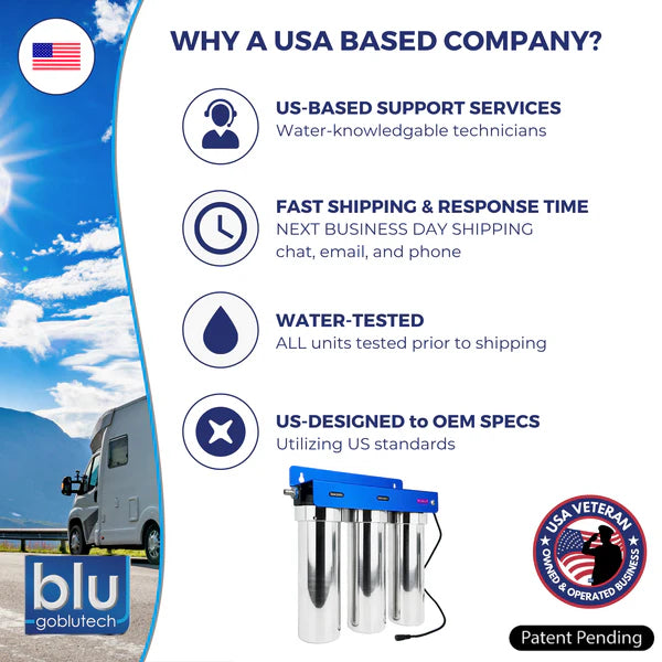 PURBLU TRIO XLT LED UVC 4-Stage RV Water Filtration & Purification System