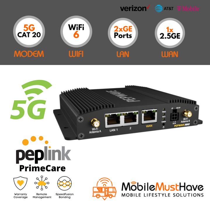 Peplink MAX BR1 Pro 5G Mobile Router (X62)