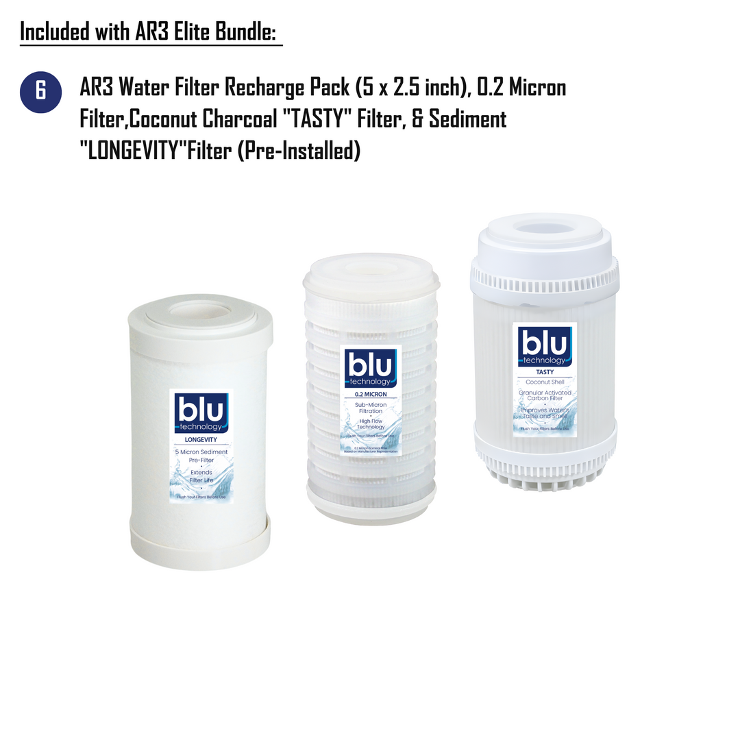 Blu Tech AR3 Elite Bundle - Fully Equipped 3-Stage Filtration System