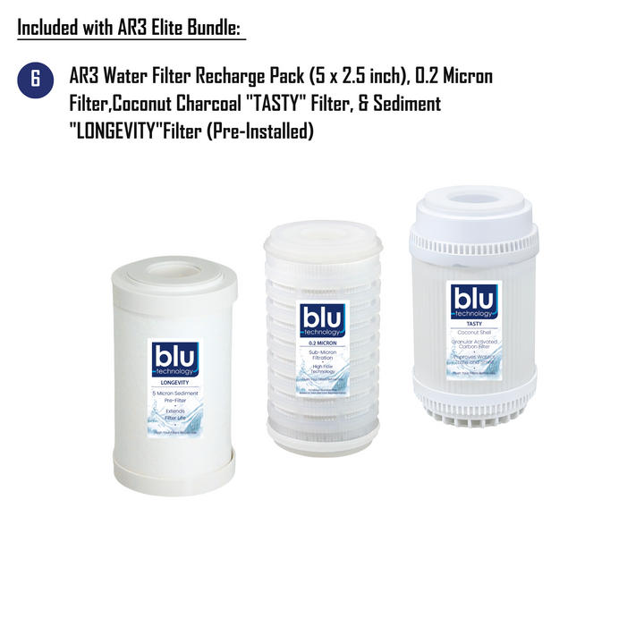 Blu Tech AR3 Elite Bundle - Fully Equipped 3-Stage Filtration System