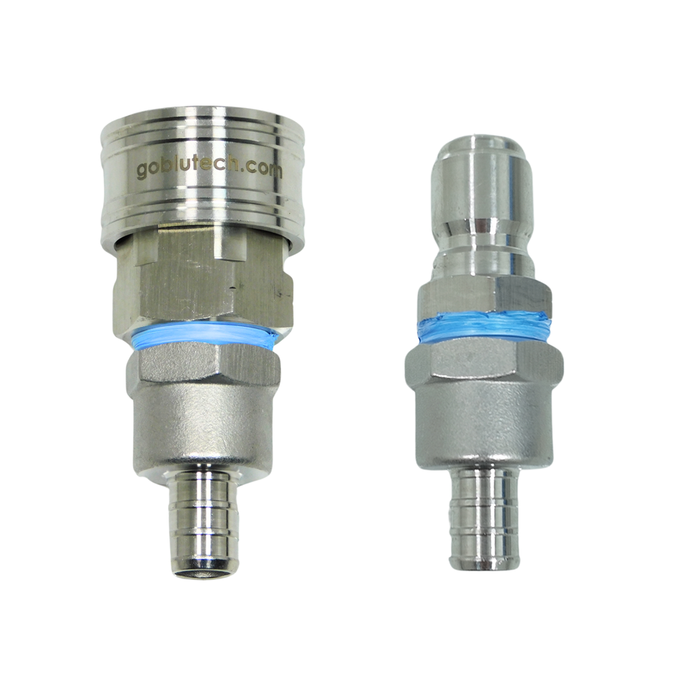 Blu Tech Stainless Steel Quick Connect to PEX Adapter Set