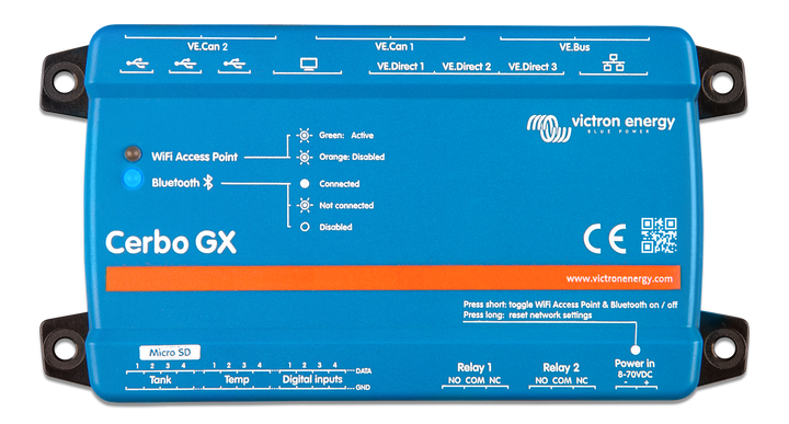 Cerbo GX MK2 (top) 