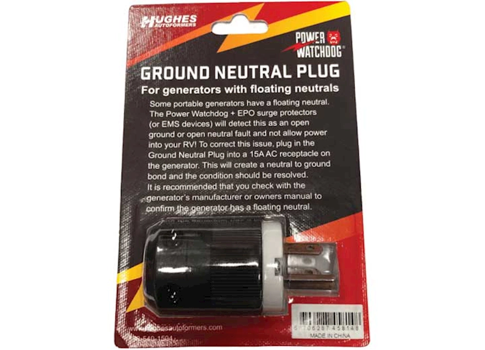 Hughes Autoformers Ground Neutral Bonding Plug