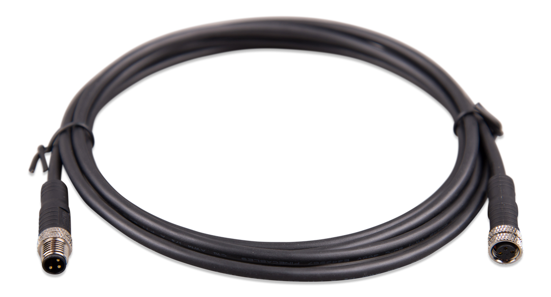 M8 circular connector MaleFemale 3 pole cable 2m (front)