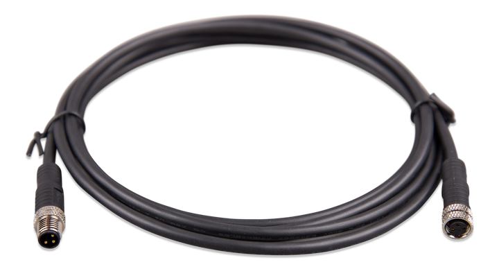 M8 circular connector MaleFemale 3 pole cable 2m (front)
