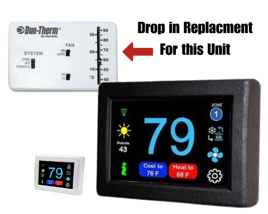 Micro-Air EasyTouch RV Thermostat, Black, Dometic, ASY-359-X01