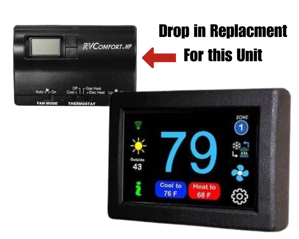 EasyTouch Wi-Fi Thermostat for Coleman RV Comfort 2 Button (non ZC / 12VDC only)