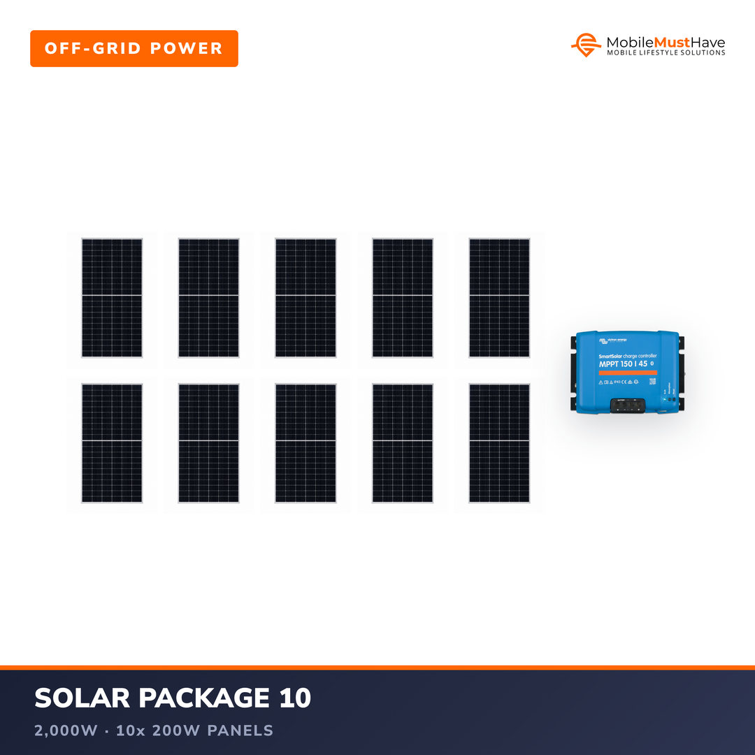 Solar Package 10 — 2,000W (10x 200W Rich Solar Panels)