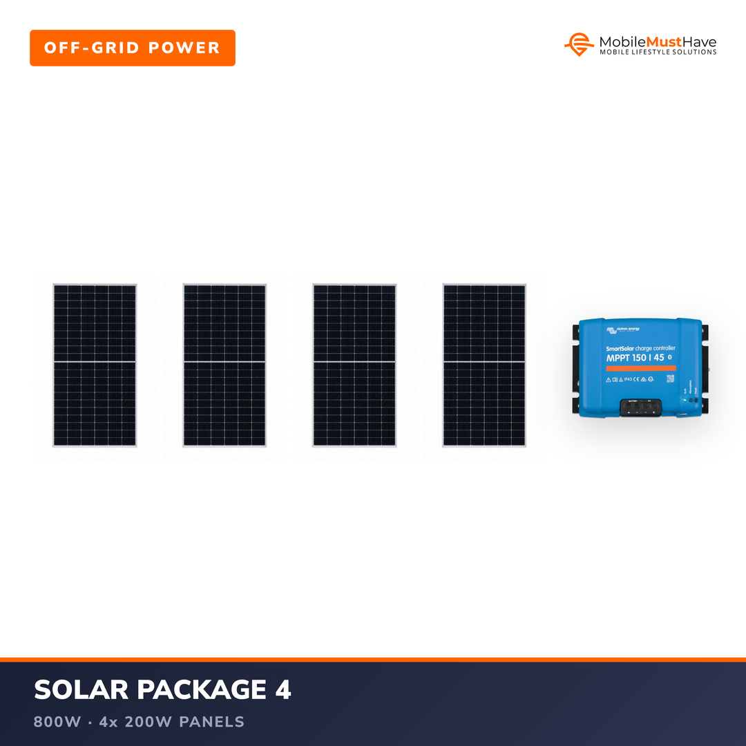 Solar Package 4 — 800W (4x 200W Rich Solar Panels)