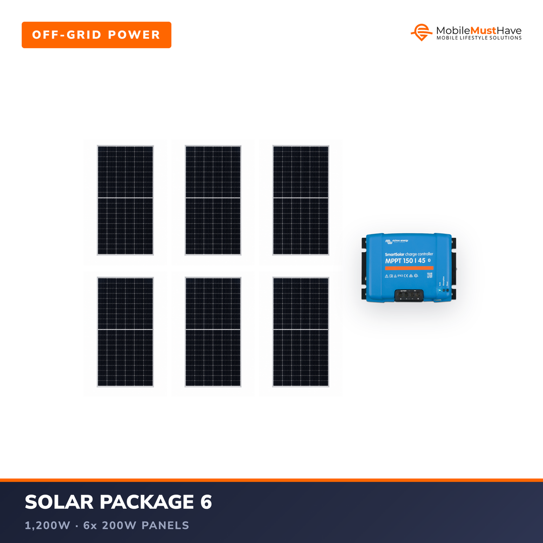 Solar Package 6 — 1,200W (6x 200W Rich Solar Panels)