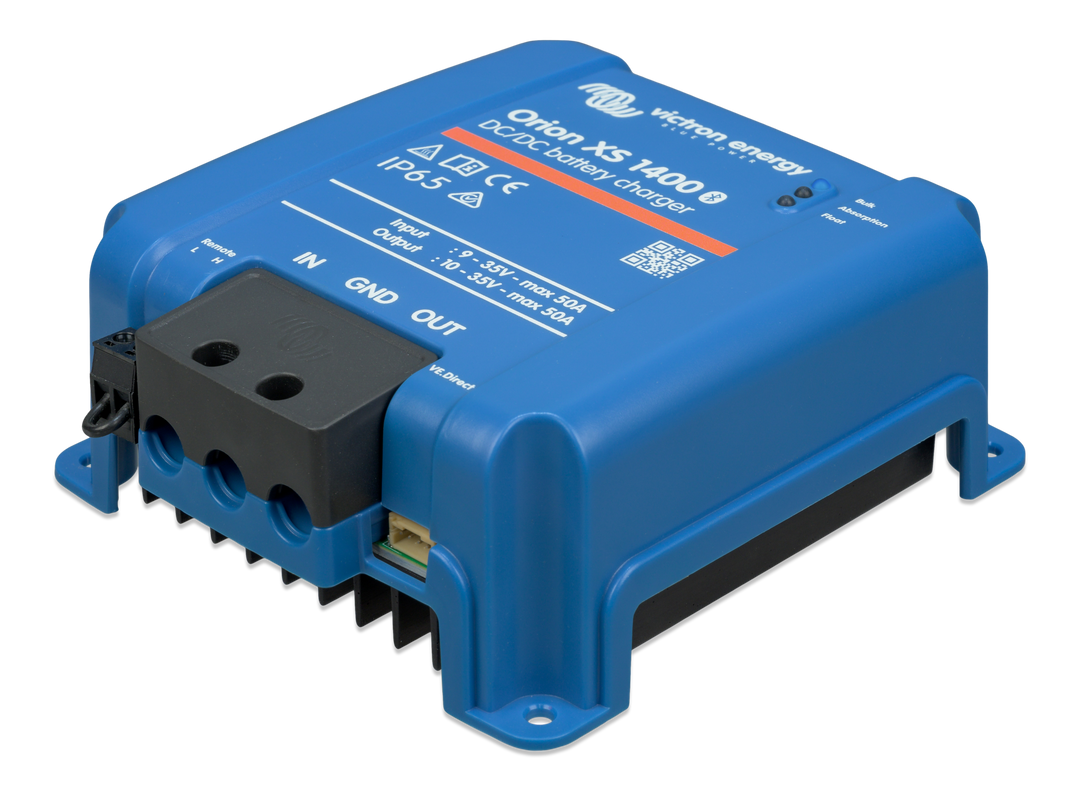 Orion XS 1400 DC-DC battery charger (left) 